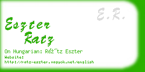 eszter ratz business card